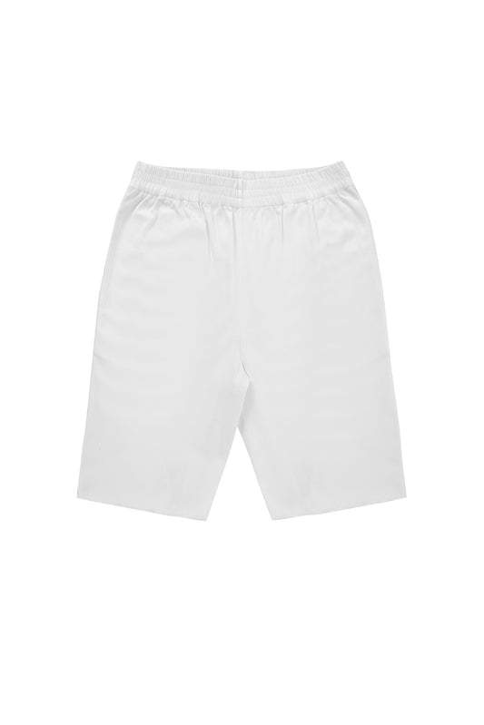 Fringed White Shorts
